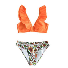 Load image into Gallery viewer, Ruffled High Waisted Bikini Set