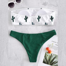 Load image into Gallery viewer, Cactus Bandeau Bikini Set