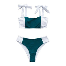 Load image into Gallery viewer, Colorblocked Bandeau Low-Rise Bikini Set