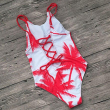 Load image into Gallery viewer, Tropical Plants Printed One Piece Swimsuit