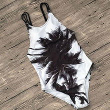 Load image into Gallery viewer, Tropical Plants Printed One Piece Swimsuit