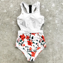 Load image into Gallery viewer, Floral Print One Piece Swimsuit