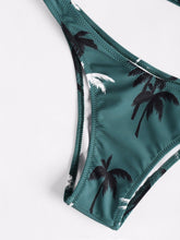 Load image into Gallery viewer, Palm Trees Bandeau Two Piece Bikini Set