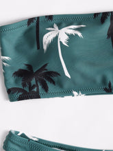 Load image into Gallery viewer, Palm Trees Bandeau Two Piece Bikini Set