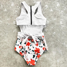 Load image into Gallery viewer, Floral Print One Piece Swimsuit