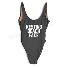 Load image into Gallery viewer, RESTING BEACH FACE Swimsuit