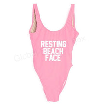 Load image into Gallery viewer, RESTING BEACH FACE Swimsuit