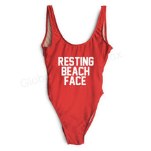 Load image into Gallery viewer, RESTING BEACH FACE Swimsuit