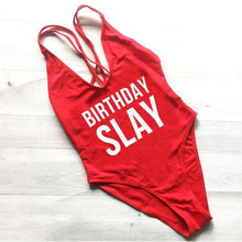 Load image into Gallery viewer, BIRTHDAY SLAY Swimsuit