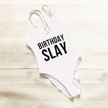 Load image into Gallery viewer, BIRTHDAY SLAY Swimsuit