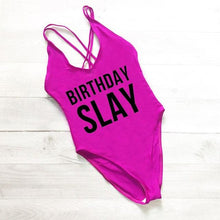 Load image into Gallery viewer, BIRTHDAY SLAY Swimsuit