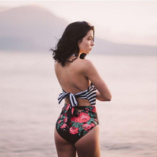 Load image into Gallery viewer, Tropical Print One Piece Swimsuit