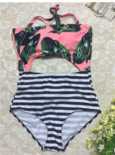 Load image into Gallery viewer, Tropical Print One Piece Swimsuit