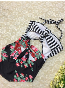 Tropical Print One Piece Swimsuit