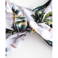 Load image into Gallery viewer, Front Knot Coconut Trees Two Piece Bikini Set