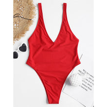 Load image into Gallery viewer, Red One Piece Swimsuit