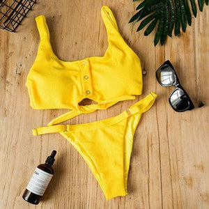 Knot Front Bikini Set