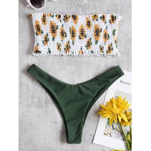 Load image into Gallery viewer, Sunflower Bandeau Two Piece Bikini Set