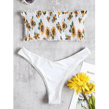 Load image into Gallery viewer, Sunflower Bandeau Two Piece Bikini Set