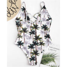 Load image into Gallery viewer, Coconut Trees One Piece Swimsuit