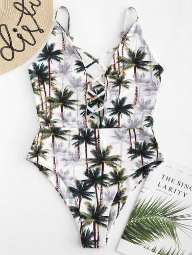 Coconut Trees One Piece Swimsuit