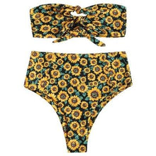 Load image into Gallery viewer, Sunflower High Waist Knot Front Two Piece Bikini Set