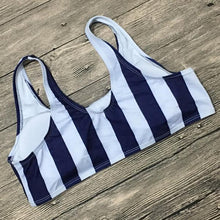 Load image into Gallery viewer, Classic Blue and White Striped Two Piece Bikini Set