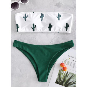 Cactus Bandeau Bikini Set