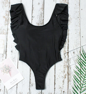 Flower Strap One Piece Swimsuit