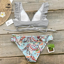 Load image into Gallery viewer, Floral Ruffle Two Piece Bikini Set