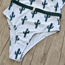 Load image into Gallery viewer, Cactus Print One Piece Swimsuit