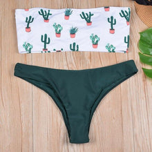 Load image into Gallery viewer, Cactus Print Two Piece Bikini Set