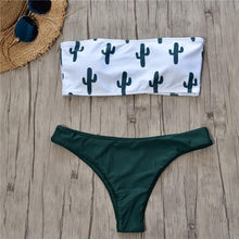 Load image into Gallery viewer, Cactus Print Two Piece Bikini Set