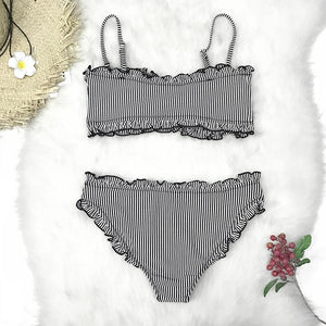 Black Solid Bikini Set