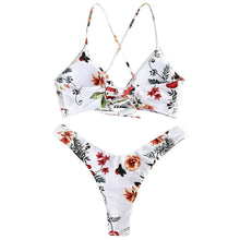 Load image into Gallery viewer, Floral Print Two Piece Bikini Set