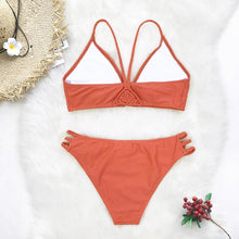 Load image into Gallery viewer, Orange Braided Bikini Set