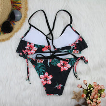 Load image into Gallery viewer, Floral Print Ruffle Two Piece Bikini Set