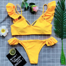 Load image into Gallery viewer, Ruffle Two Piece Bikini Set