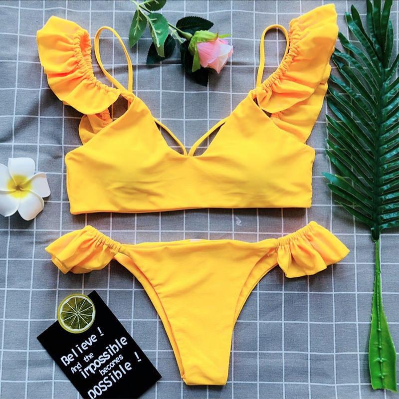 Ruffle Two Piece Bikini Set