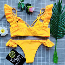 Load image into Gallery viewer, Ruffle Two Piece Bikini Set