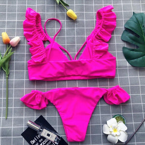 Ruffle Two Piece Bikini Set