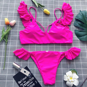 Ruffle Two Piece Bikini Set