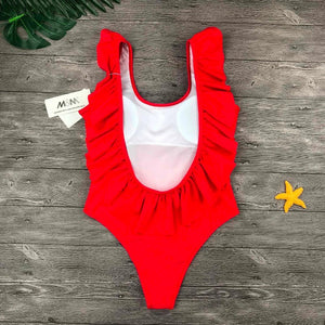 Flower Strap One Piece Swimsuit