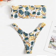 Load image into Gallery viewer, Banana Bandeau Two Piece Bikini Set