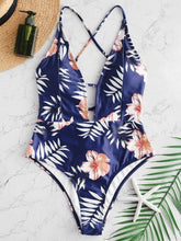 Load image into Gallery viewer, Floral Print One Piece Swimsuit