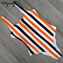 Load image into Gallery viewer, Striped One Piece Swimsuit