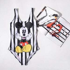 Cartoon Striped Swimsuit