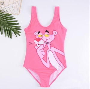 Cartoon Striped Swimsuit