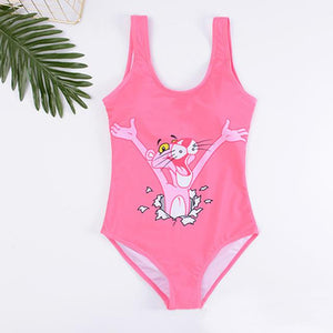 Cartoon Striped Swimsuit