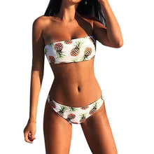 Load image into Gallery viewer, Pineapple Print Beach Two Piece Bikini Set